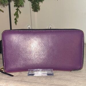 Marc by Marc Jacob’s Standard Supply Colorblock Zip Around Wallet - Purple/Navy